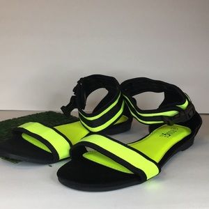 Neon Green Sport Sandals